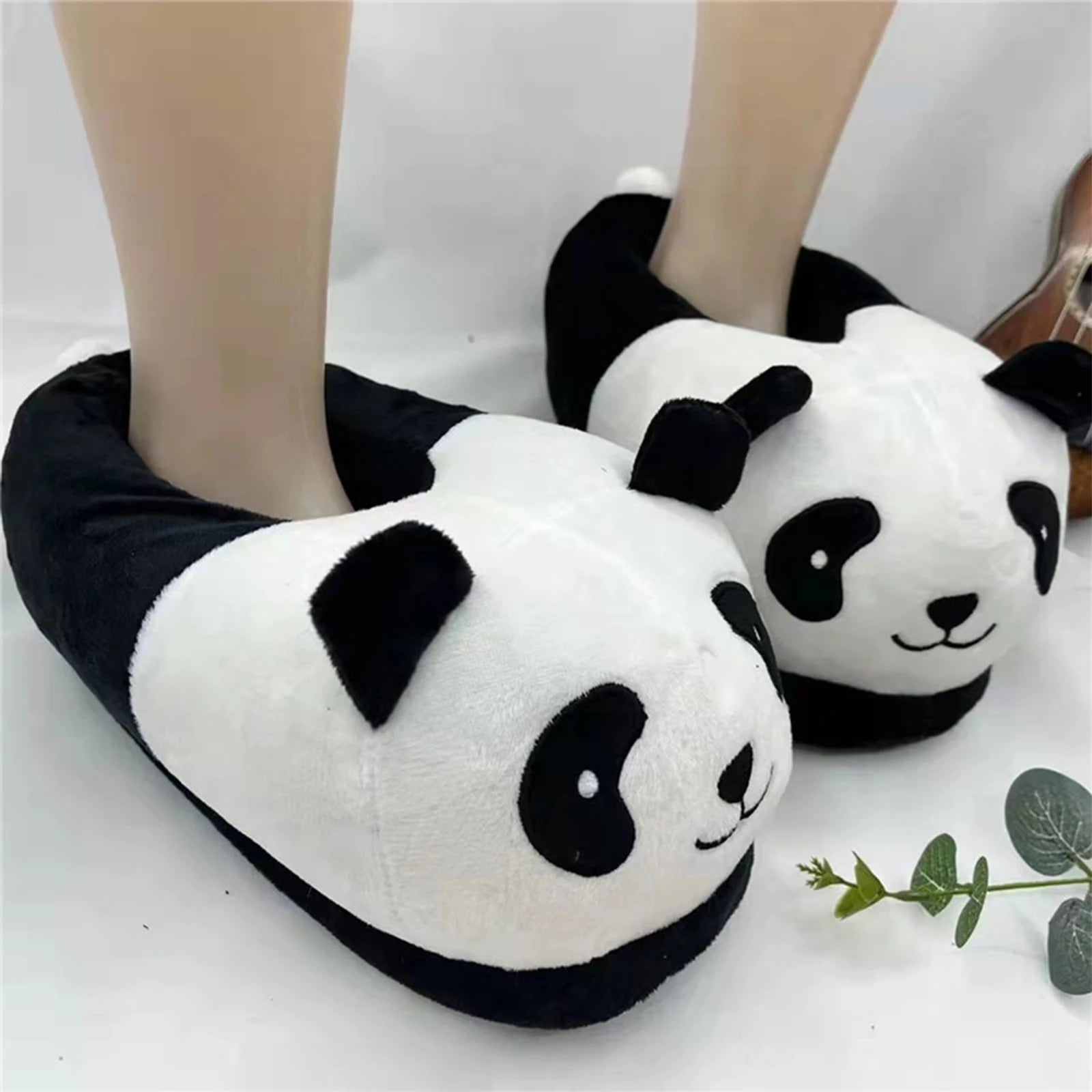 Cozy Panda Steps Plush Winter Slippers