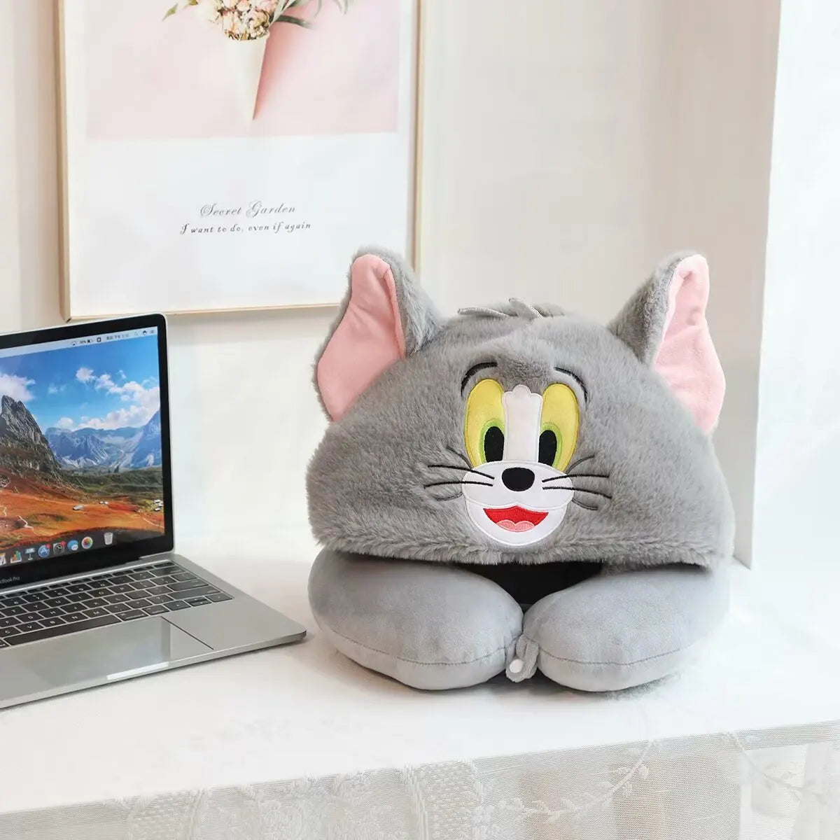 Tom and Jerry Hooded Neck Pillow