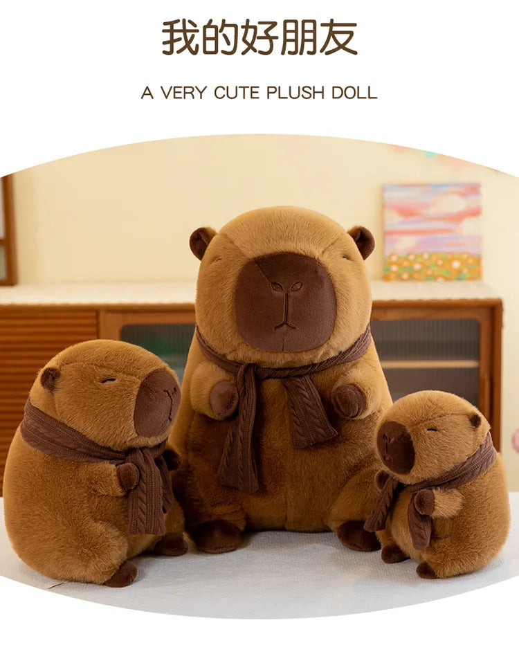 35CM Scarfed Capybara Plush Doll